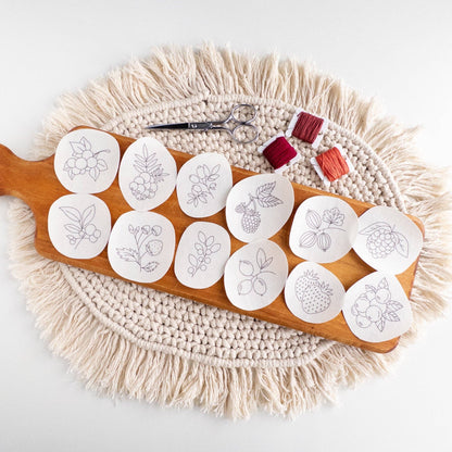 Stick and Stitch Berry Embroidery Patterns