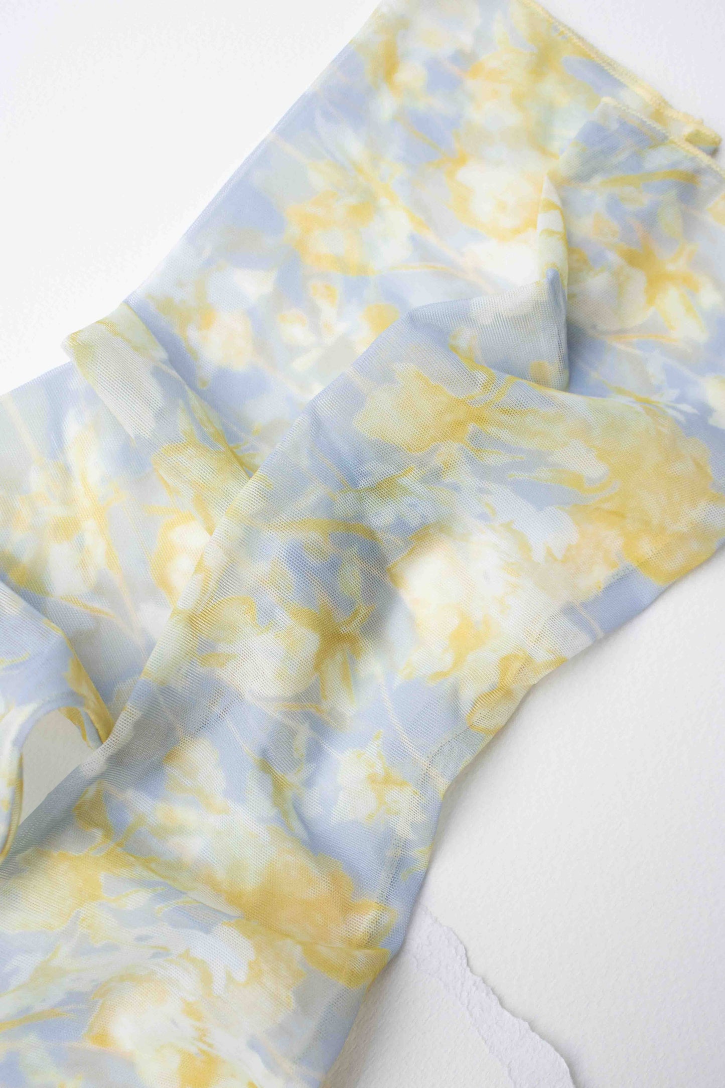 Sheer Patterned Crew Socks