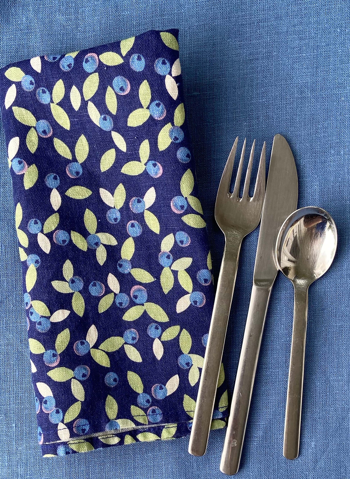 Be Wild Blueberry Linen Napkins, Set of 2