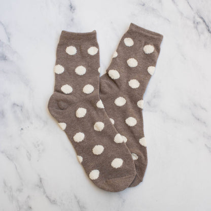 Women's Polka Dots Puff Casual Socks