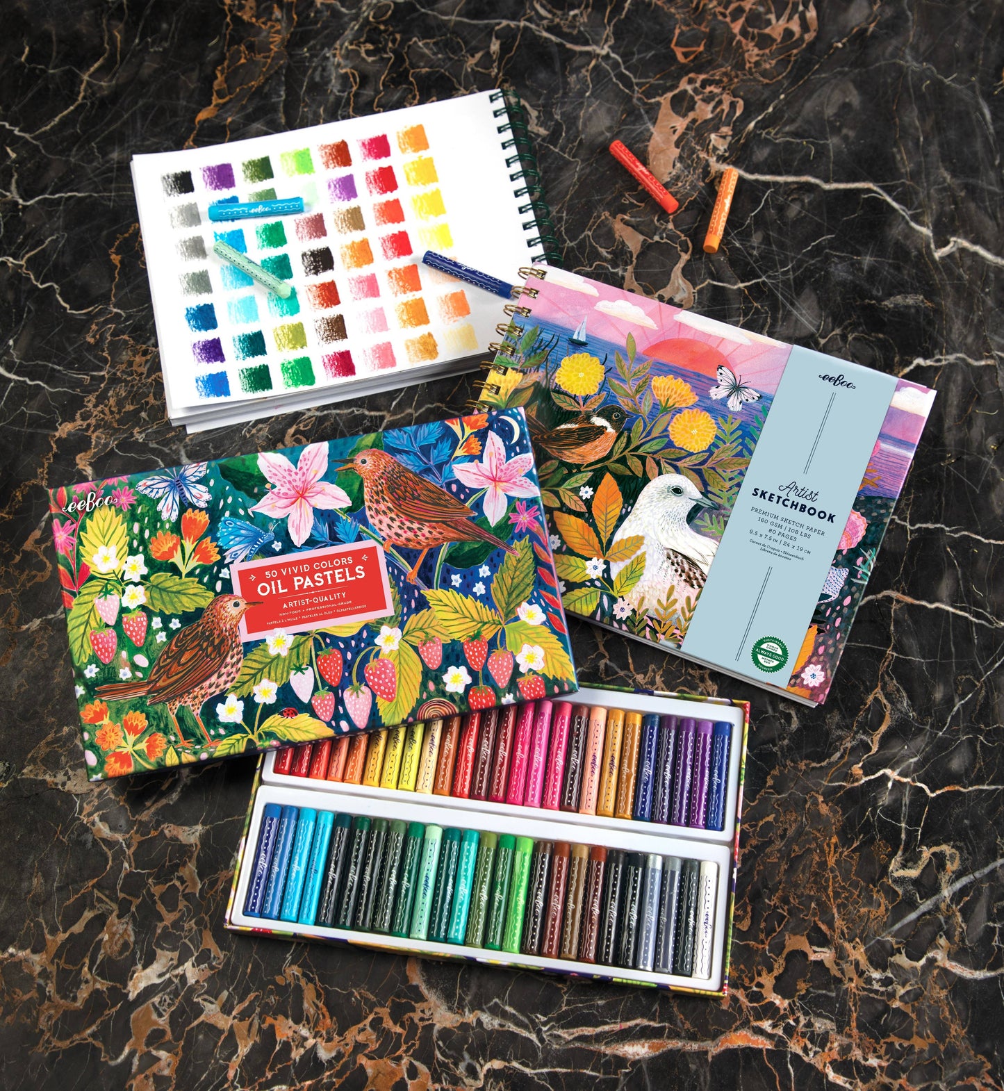 Strawberry Peeps 50 Oil Pastels