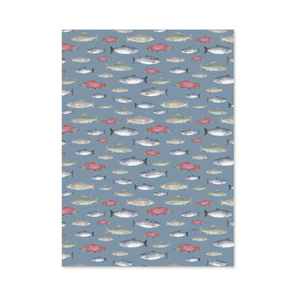 Salmon Tea Towel - Organic Cotton Kitchen Towel