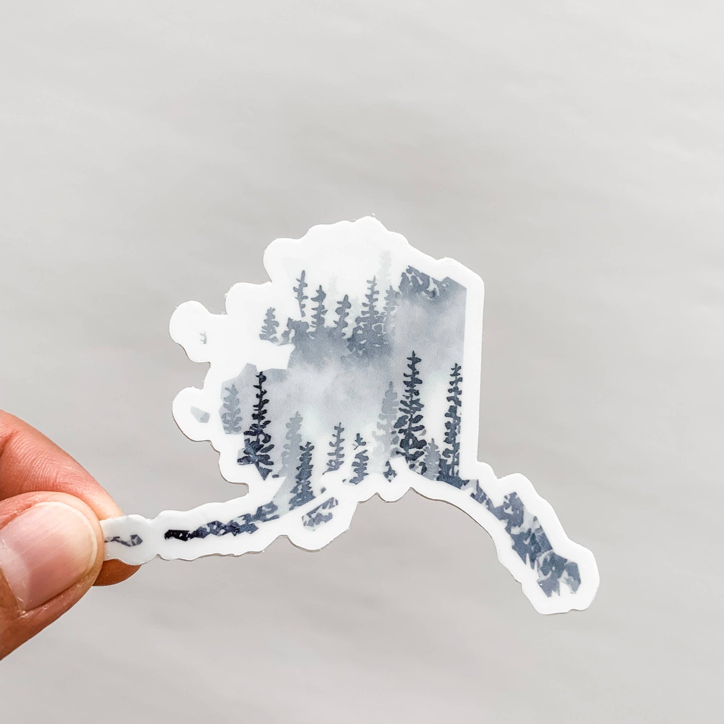 Alaska Forest Gray State Sticker