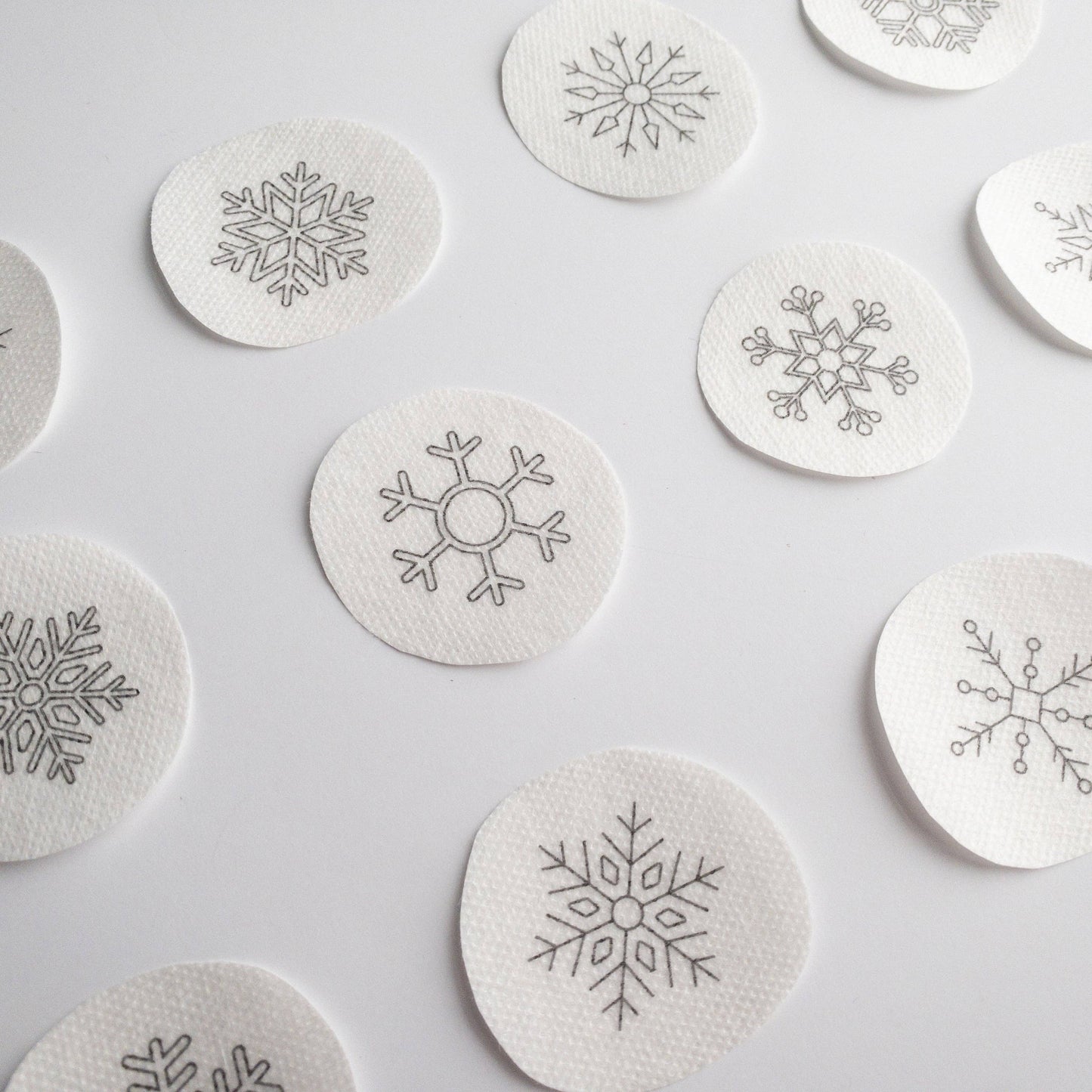 Mini Snowflake Stick and Stitch Embroidery Patterns