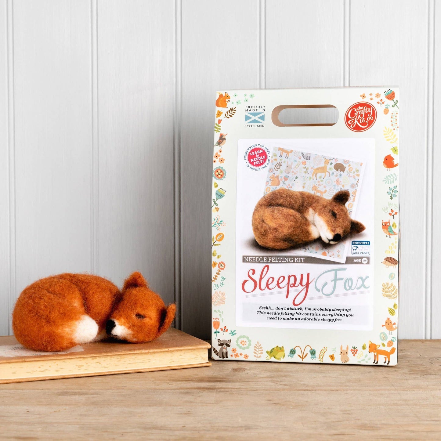 Sleepy Fox Needle Felting Craft Kit