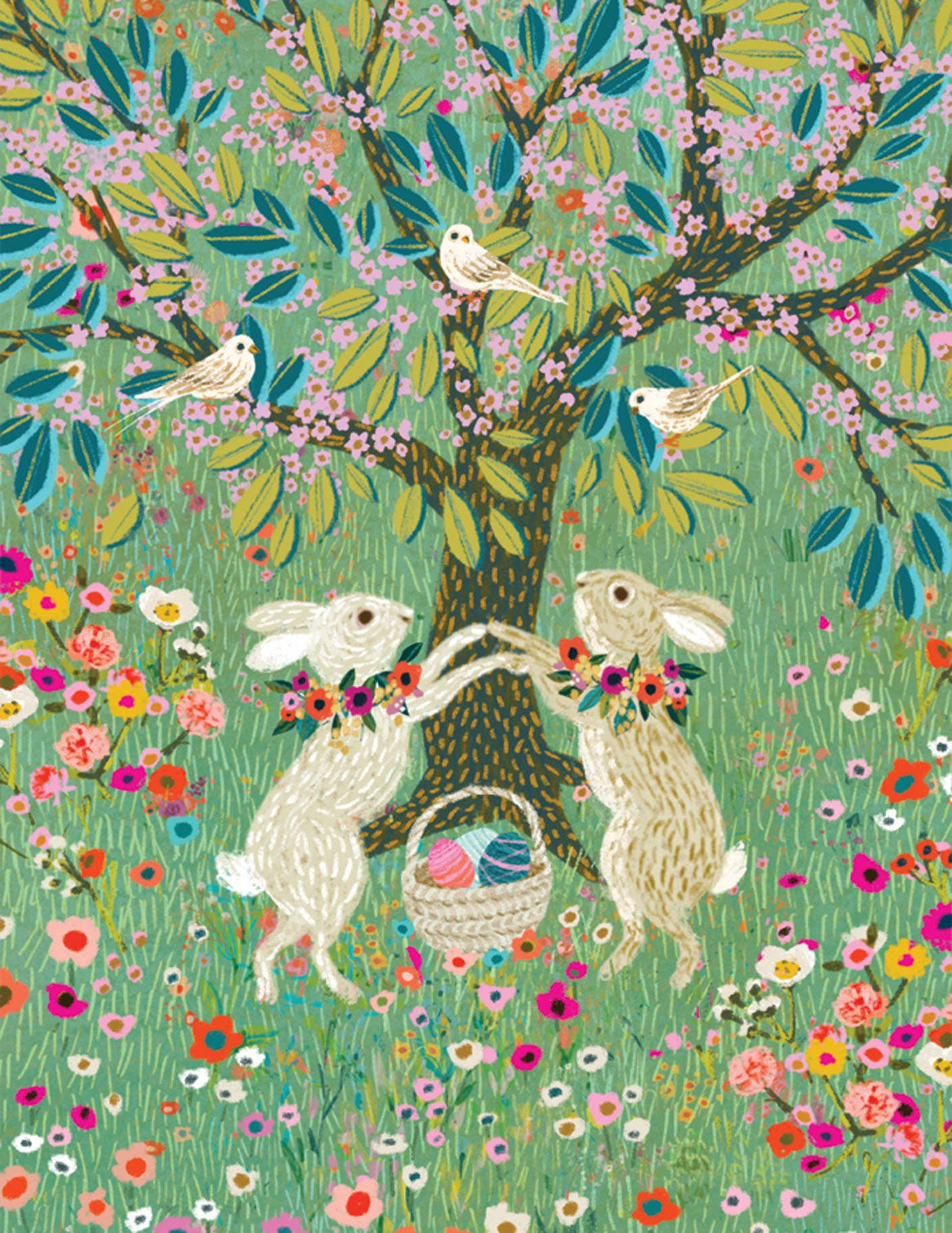 Fluffy Bunnies Easter Card