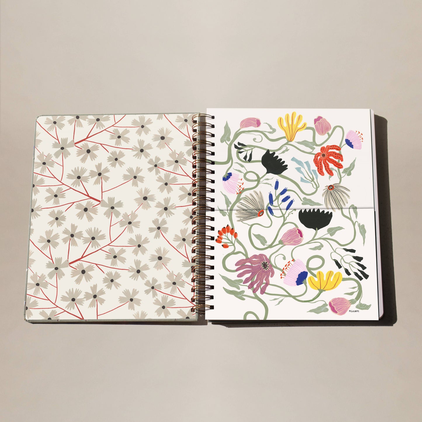 Francis Floral Seedlings 8.5" x 11" Notebook