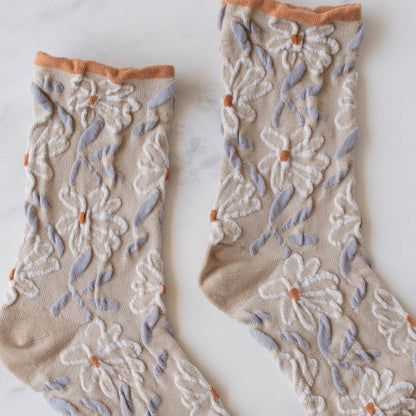 Unique Vintage Floral Socks