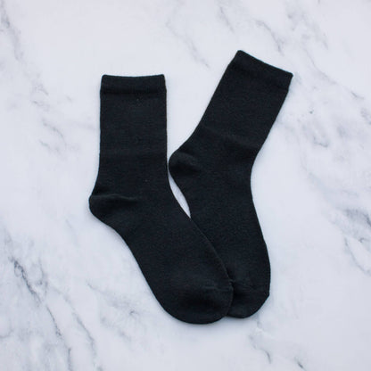 Women's Solid Wool Cashmere Blend Socks