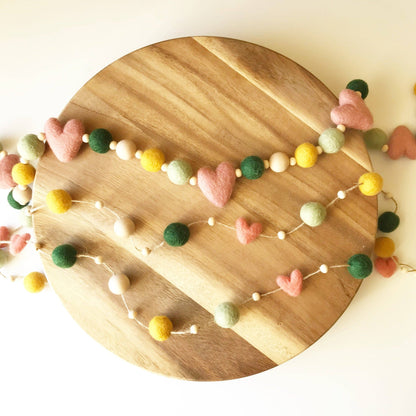 Felt Ball and Wood Bead Garland Craft Kit | Blush Forest