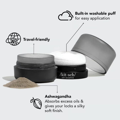 Dark Volumizing Rice Protein Dry Shampoo with Puff
