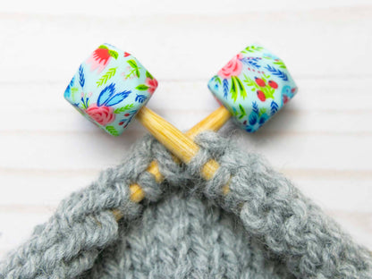 Blue Floral Hexagon | Stitch Stoppers
