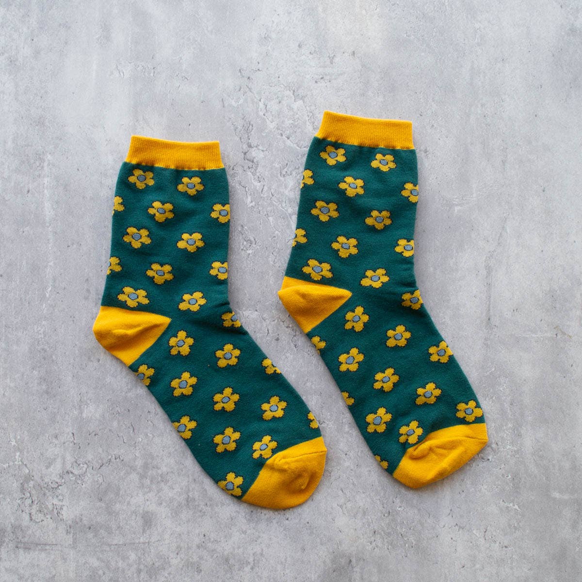 Doodle Flower Crew Socks