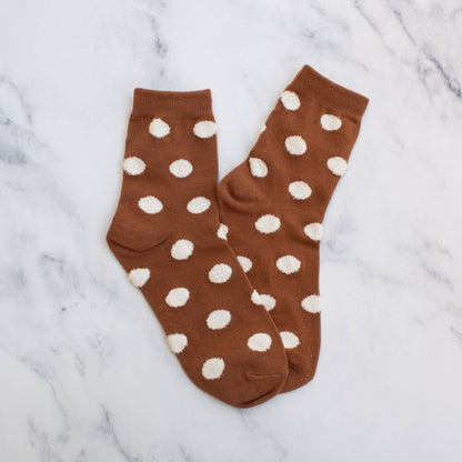 Women's Polka Dots Puff Casual Socks