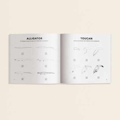 All The Animals: A How to Draw Travel Size Art Book for Kids