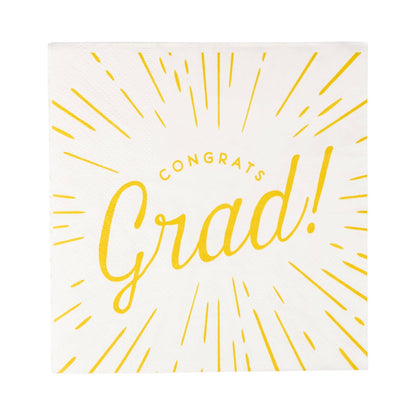 Foiled Congrats Grad Cocktail Napkin