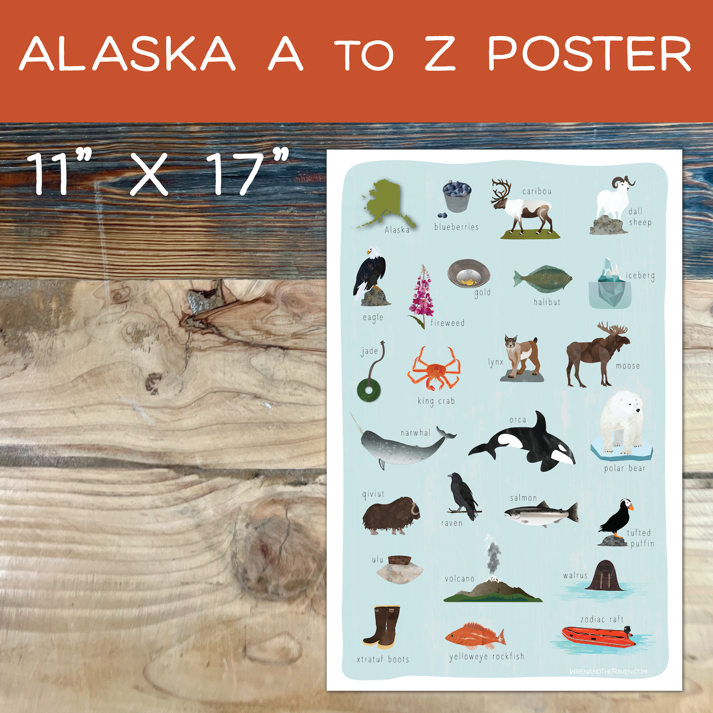 Alaska A to Z Poster