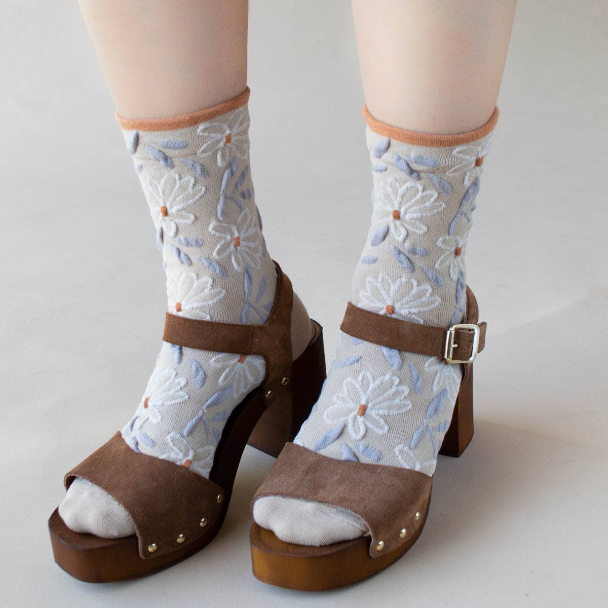 Unique Vintage Floral Socks