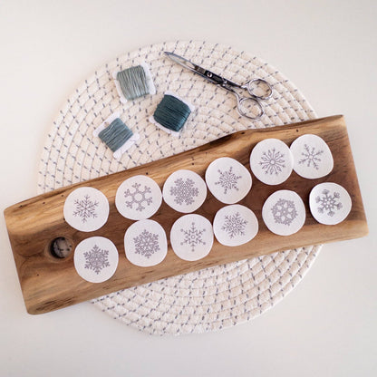 Mini Snowflake Stick and Stitch Embroidery Patterns