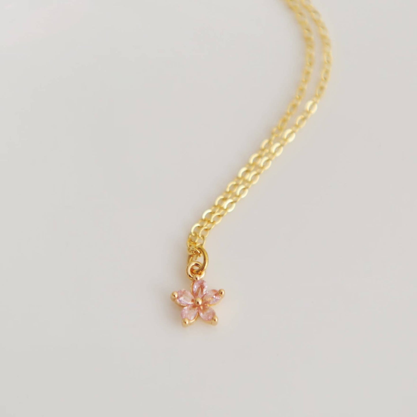 Aurelia Pink Flower Necklace 