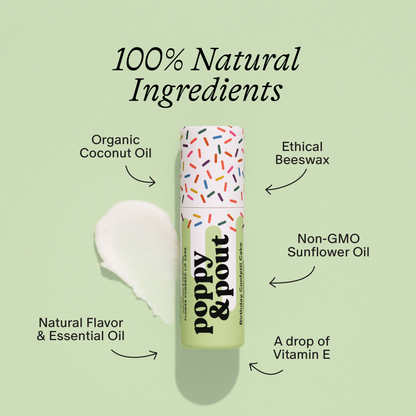 Lip Balm, Birthday Confetti Cake, Green