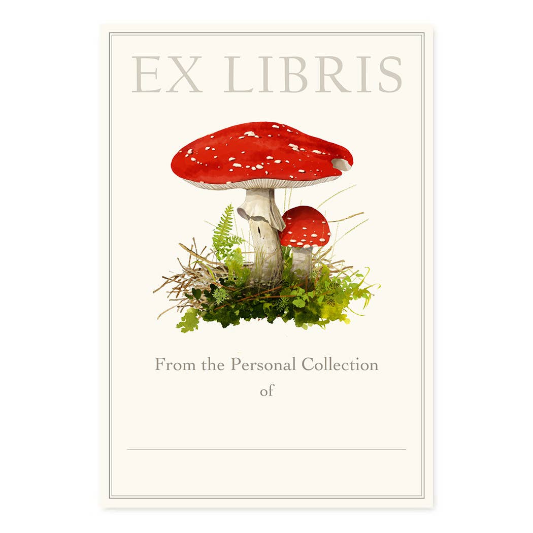 Amanita Muscaria Mushroom - Bookplates
