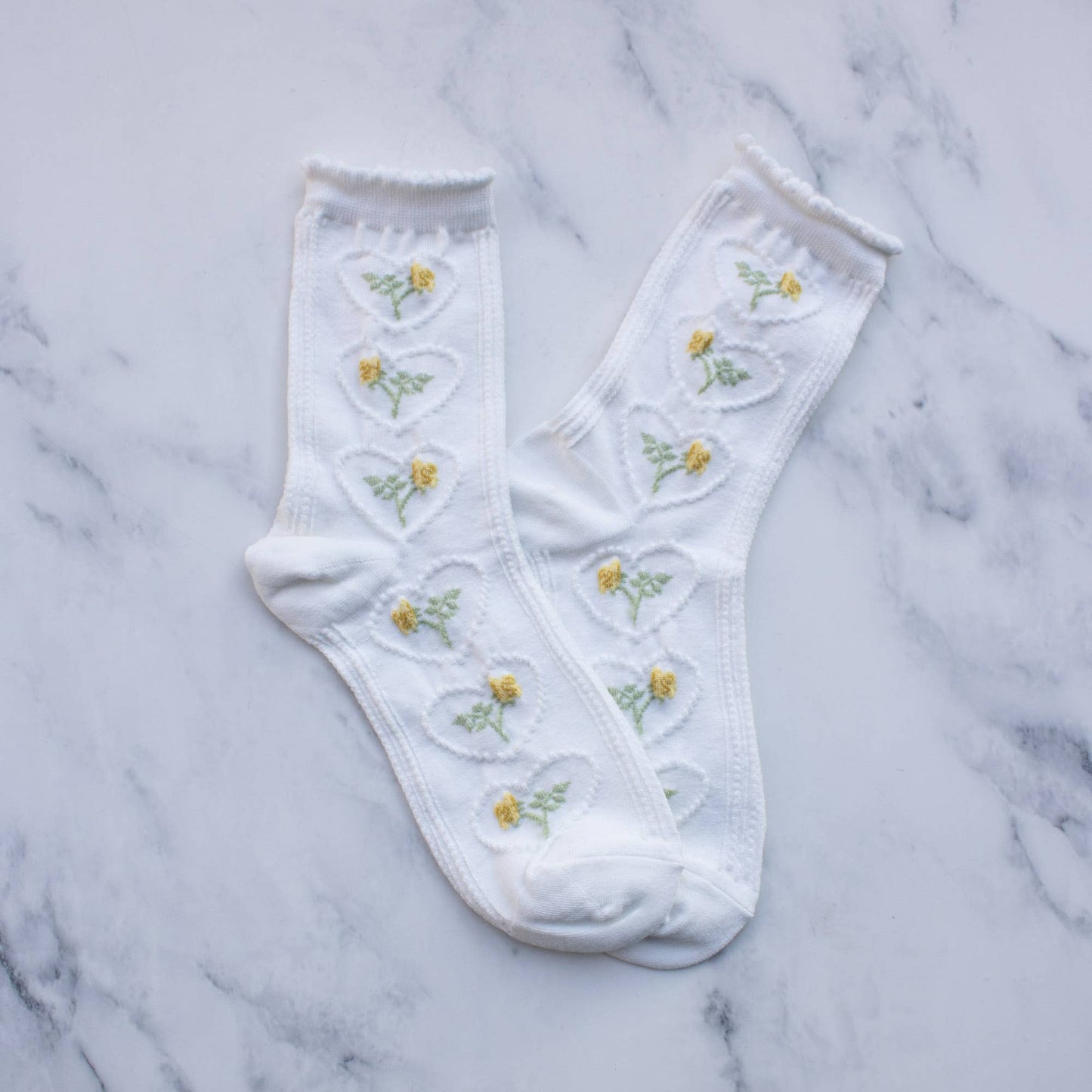 Women's Vintage Rose & Heart Casual Socks