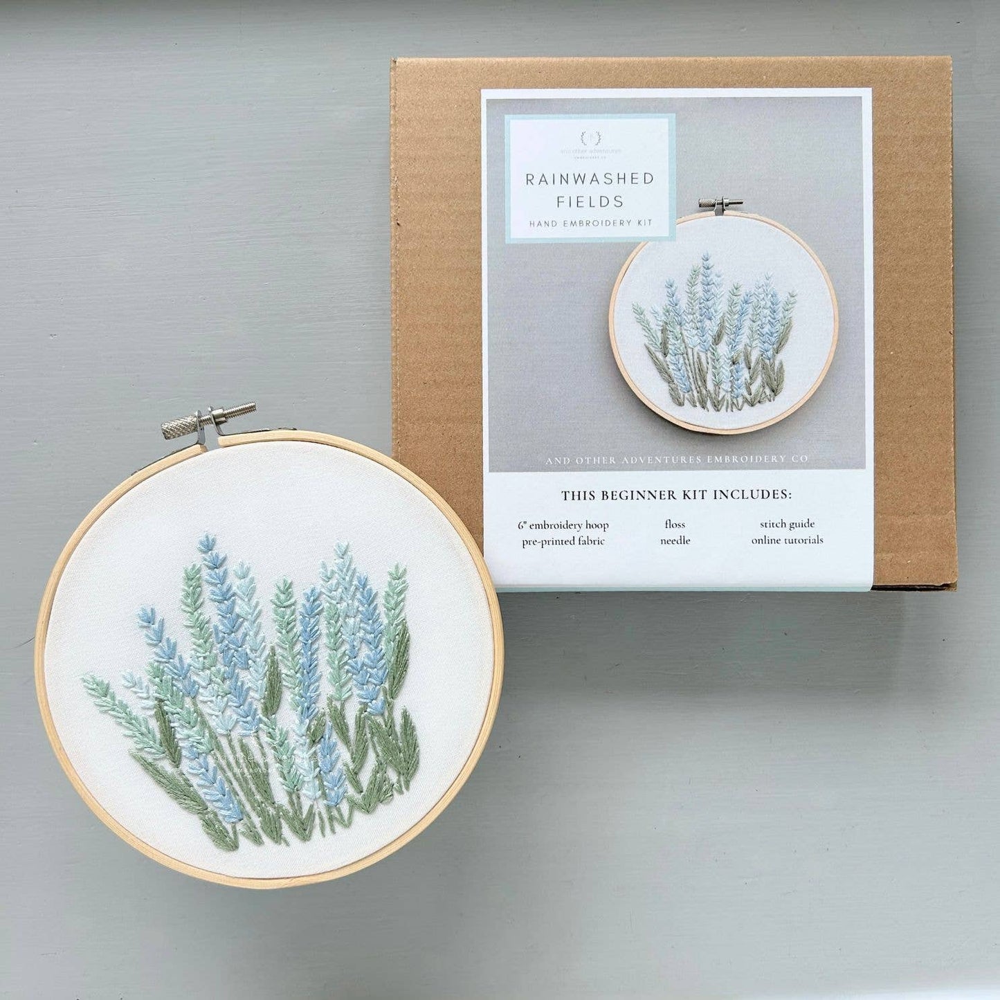Hand Embroidery KIT - Rainwashed Fields