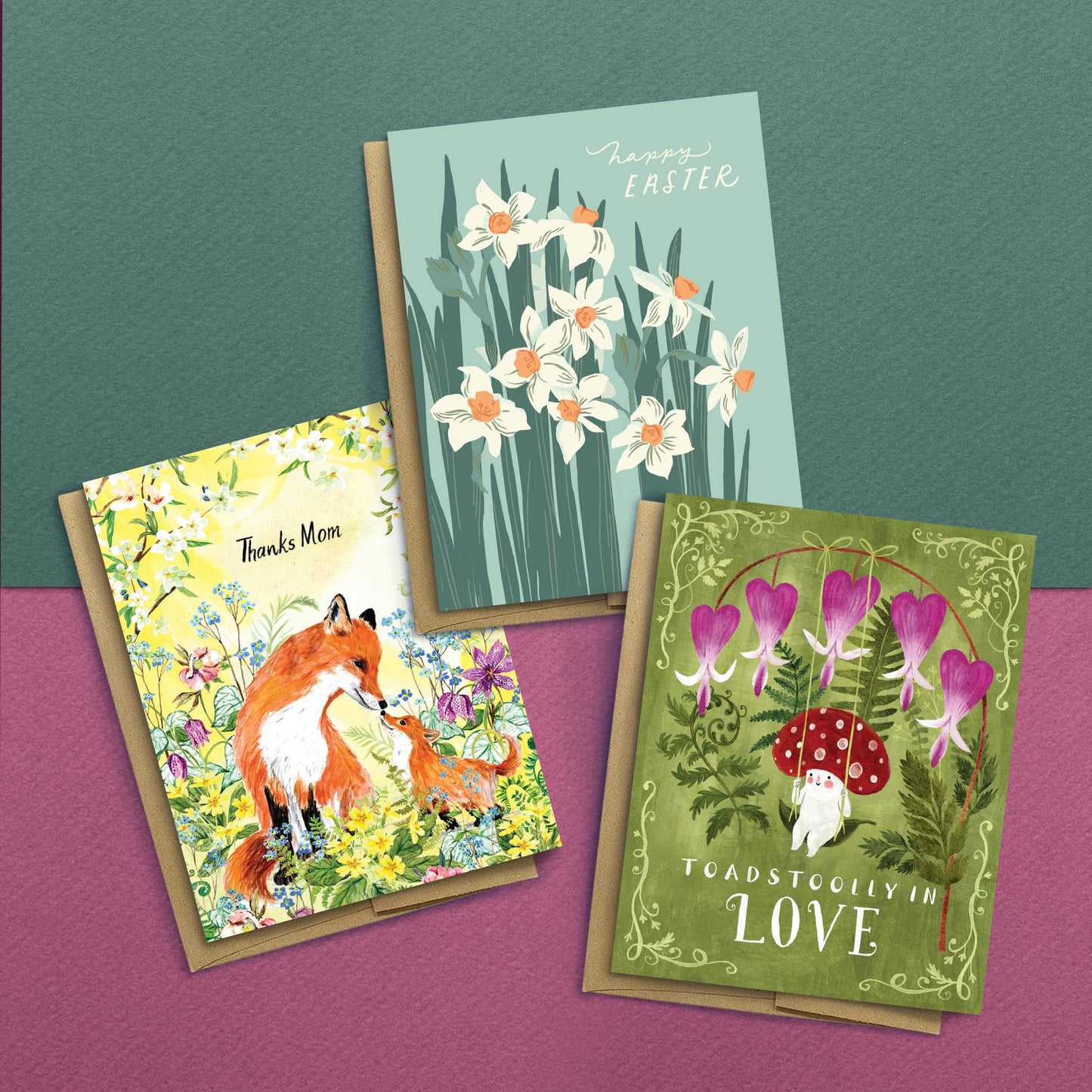 Toadstoolly in Love Mushroom Valentine Card