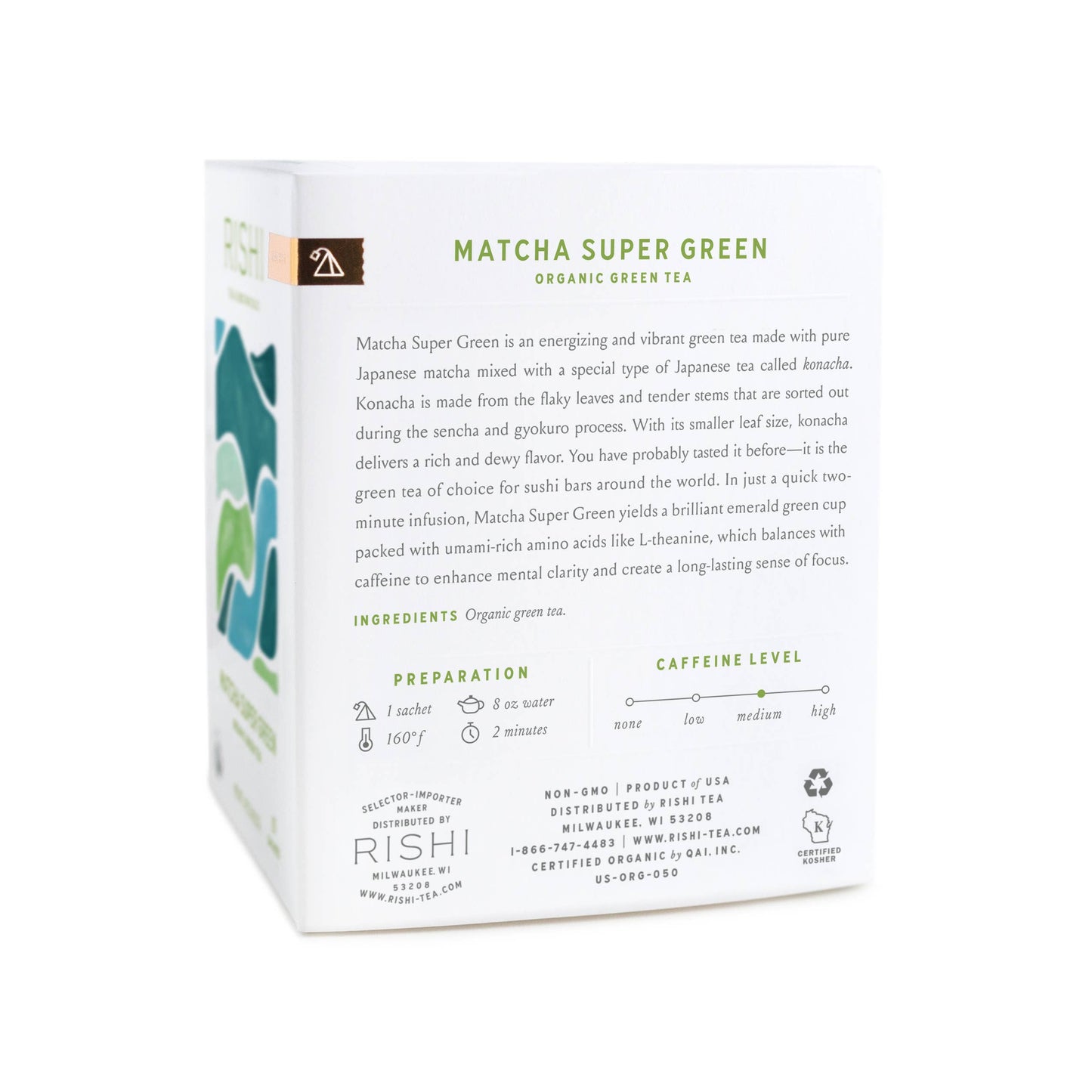 Matcha Super Green Organic Green Tea Sachets