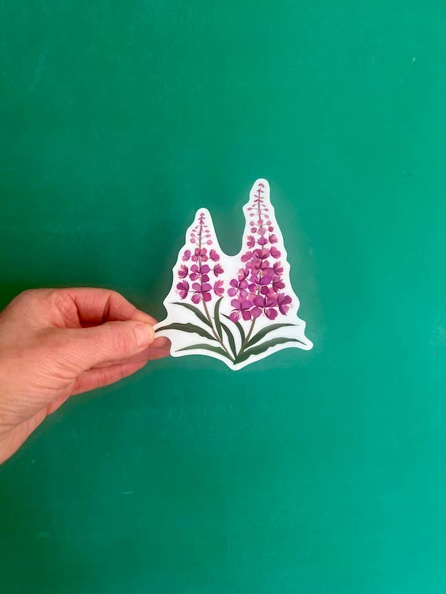 Double Fireweed - Clear Vinyl Sticker