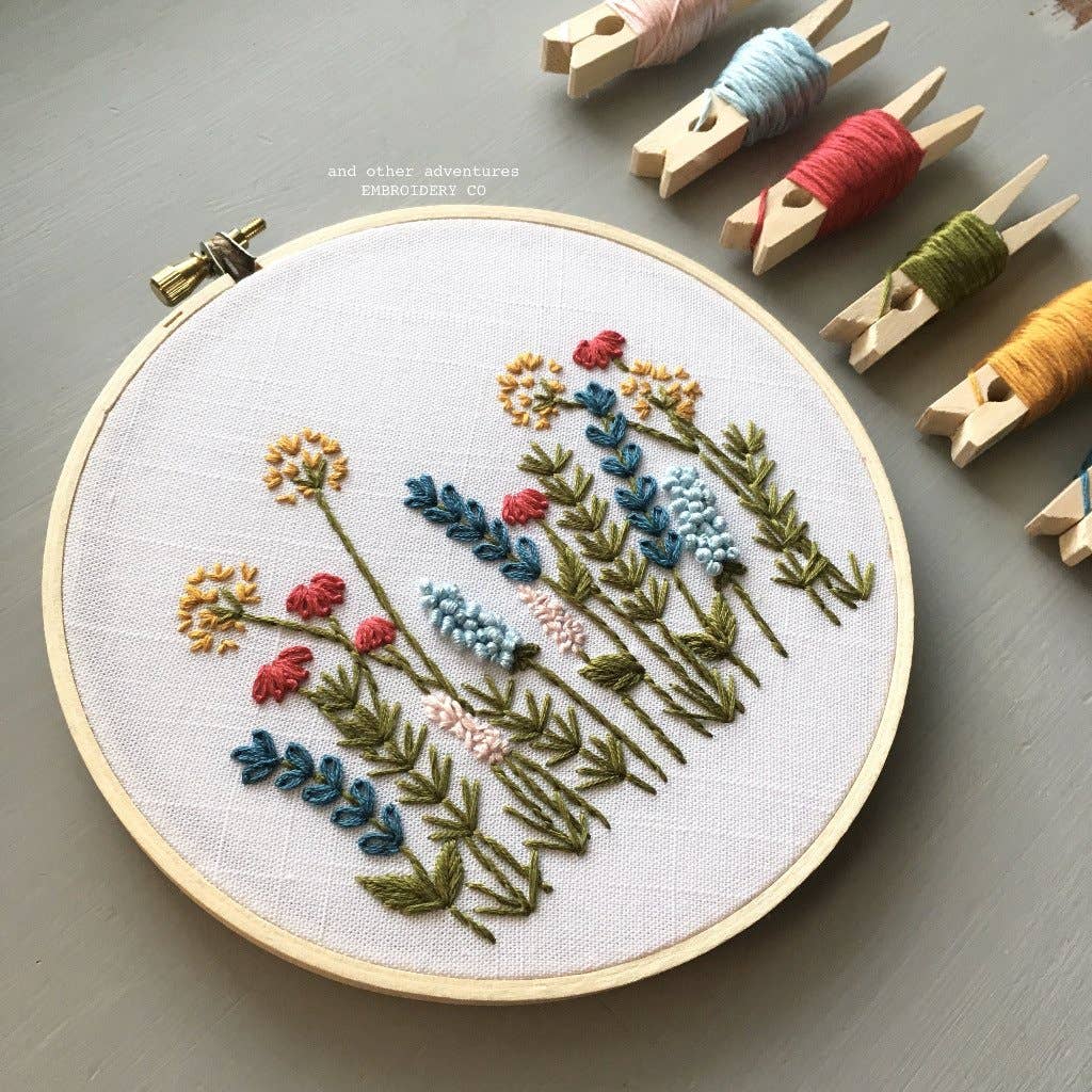 Beginner Embroidery KIT - Bright Summer Meadow