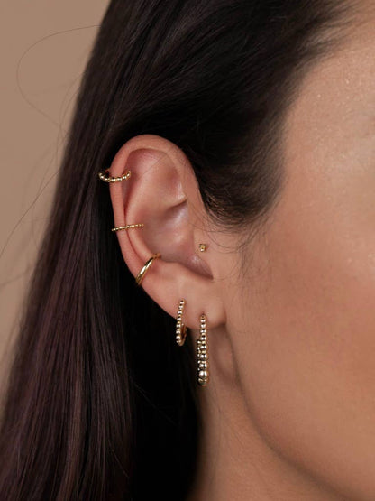 Ball Hoop - Tiny - Gold Earrings