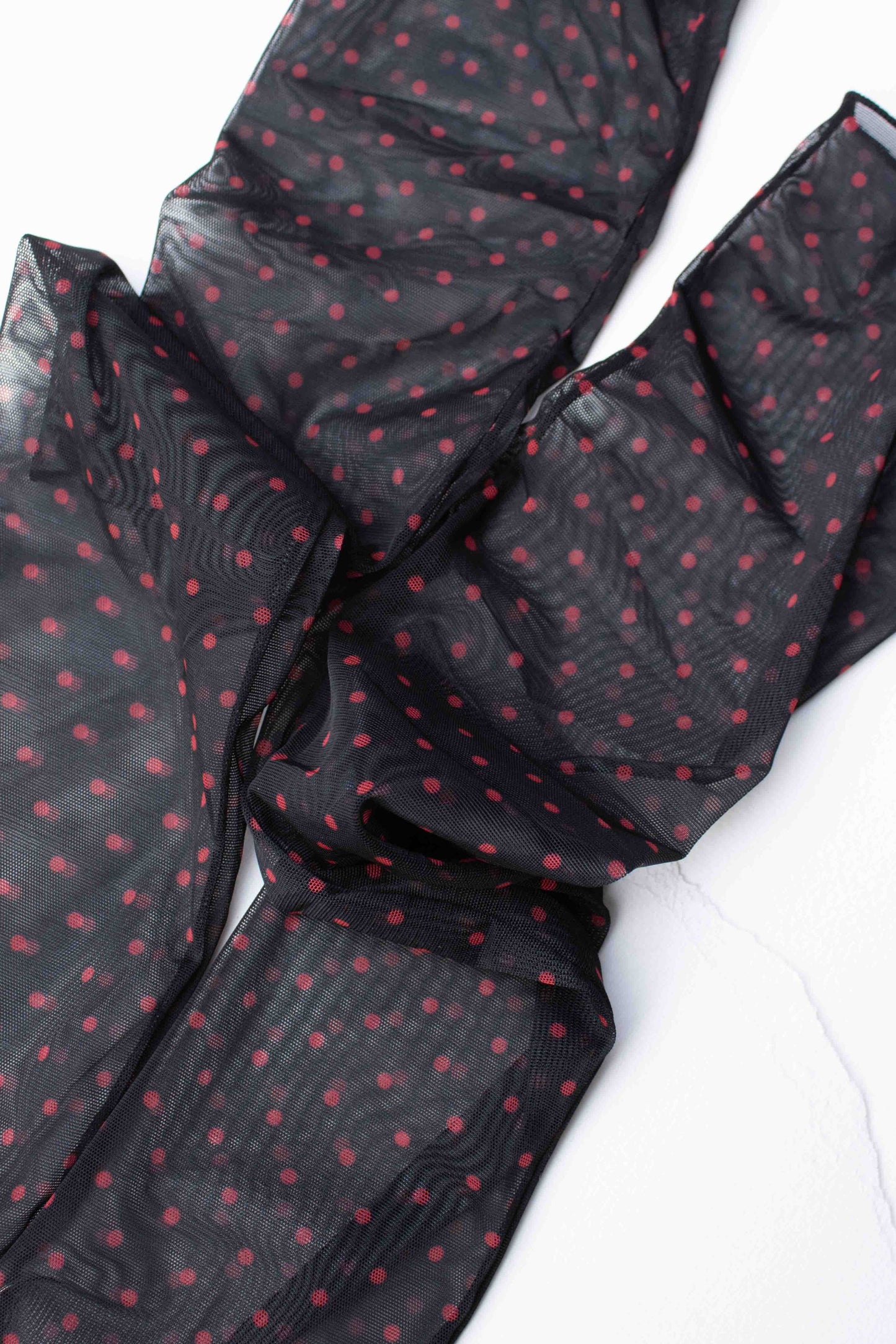 Sheer Patterned Crew Socks