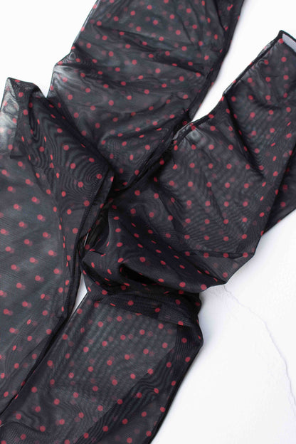 Sheer Patterned Crew Socks