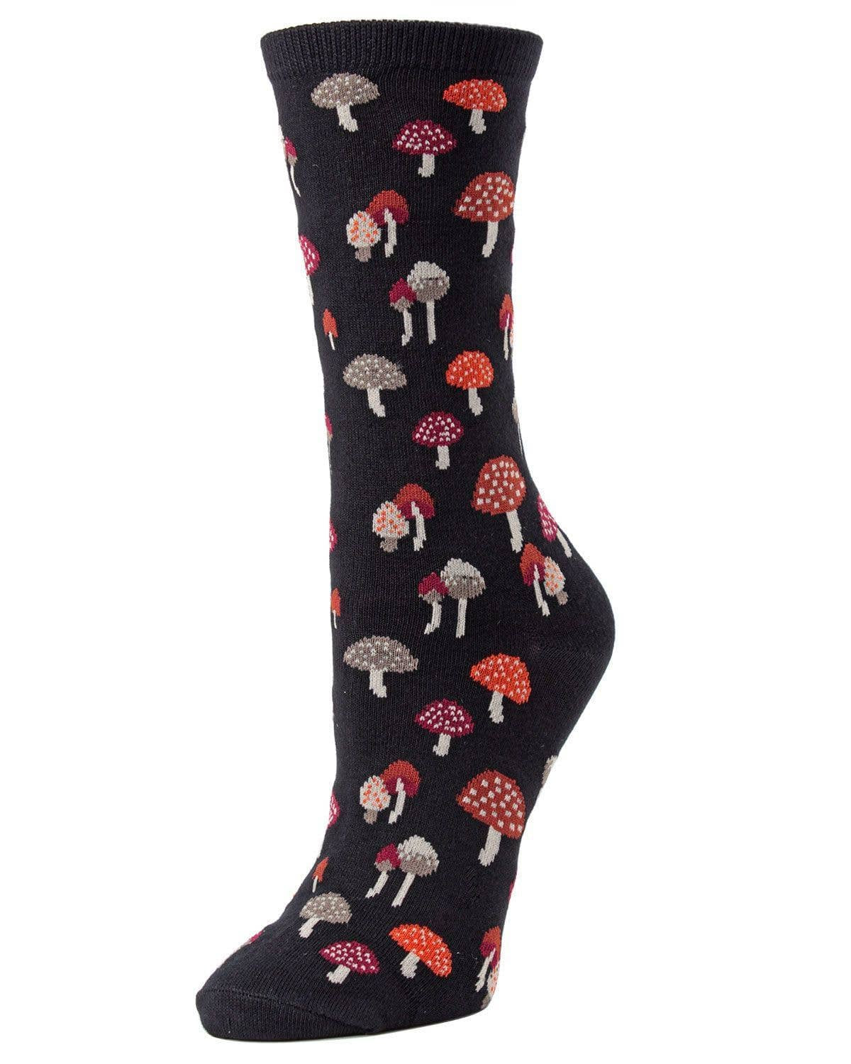 Mushroom Field Bamboo Blend Crew Sock(1)