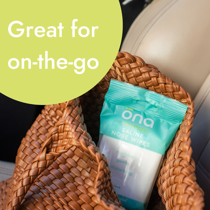 Ona Saline Nose Wipes, Unscented 60ct (3 Pack)