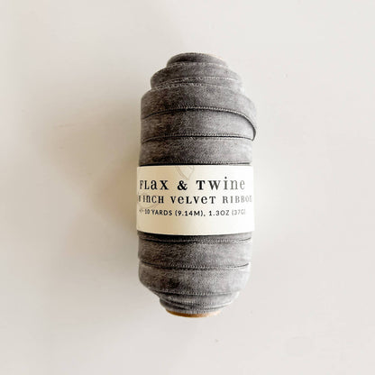 Flax & Twine 3/8" Velvet Ribbon - 10 Yards