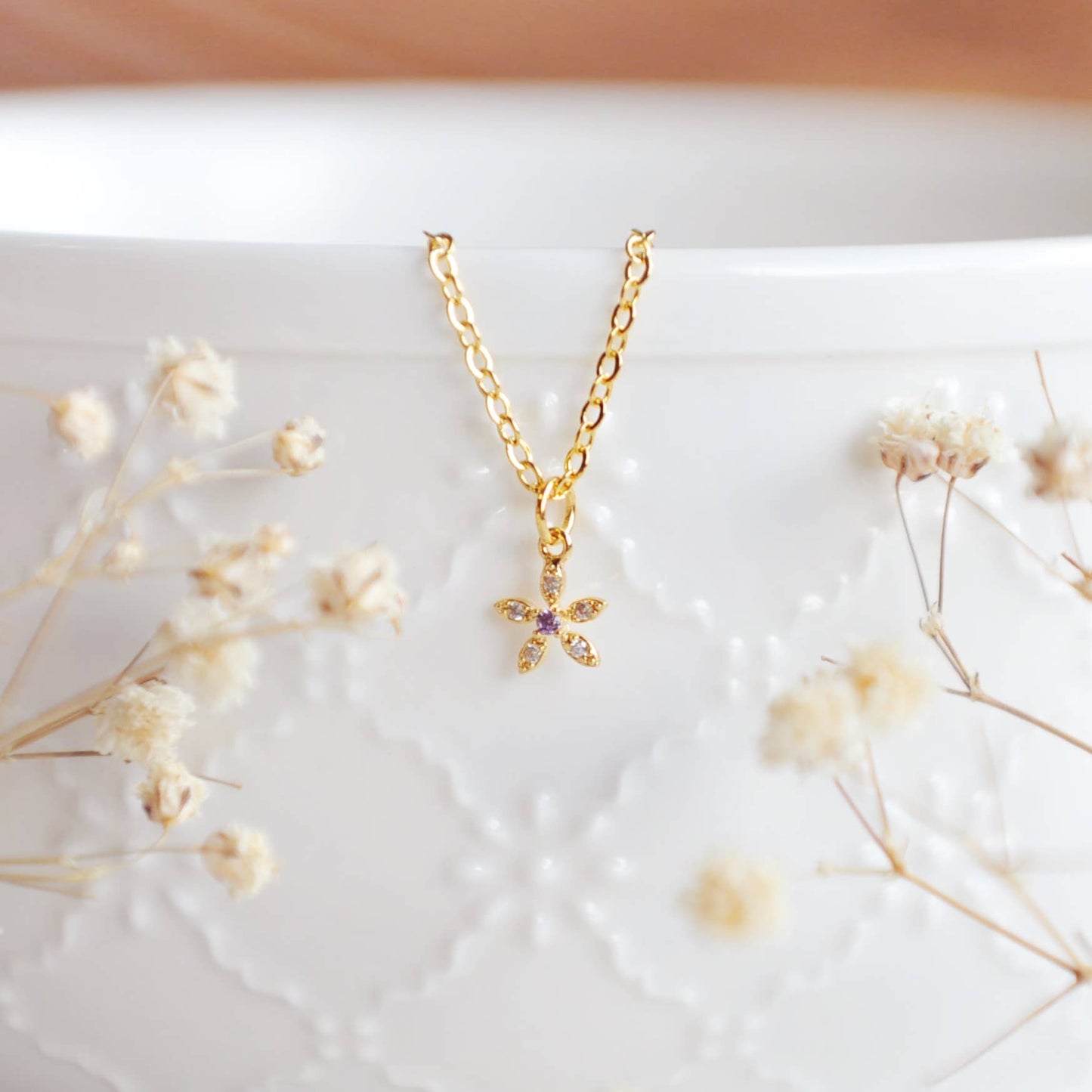 WILD FLOWER, Dainty, Whimsical Necklace