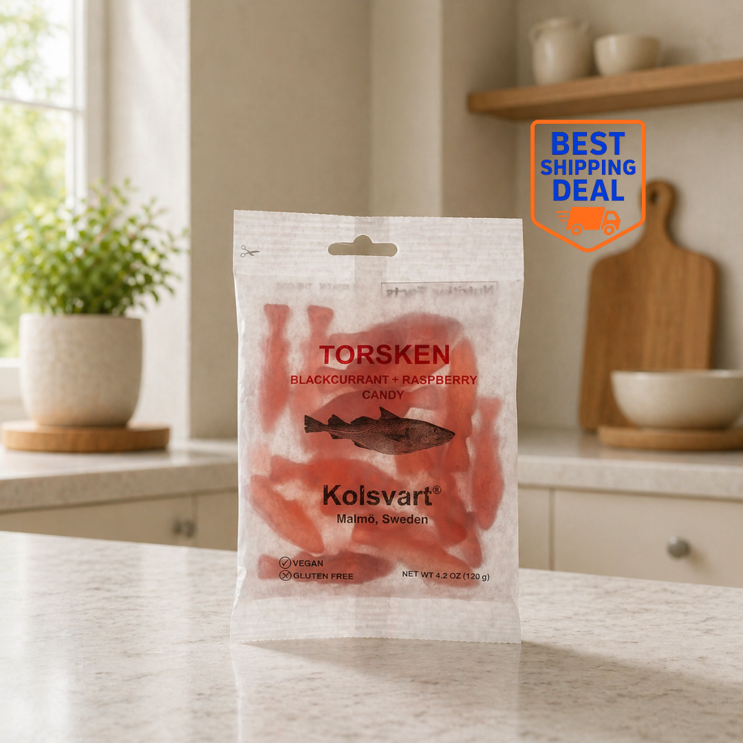 Kolsvart Torsken Blackcurrant Raspberry Fish 4.25oz
