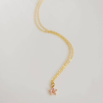 Aurelia Pink Flower Necklace 