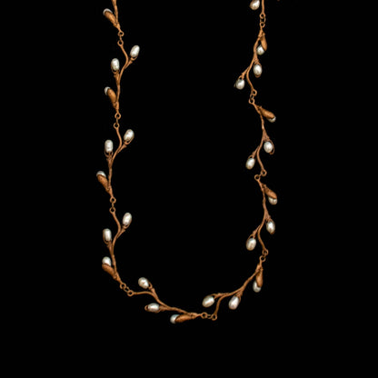 Pussy Willow Delicate Necklace - 16" Adj.