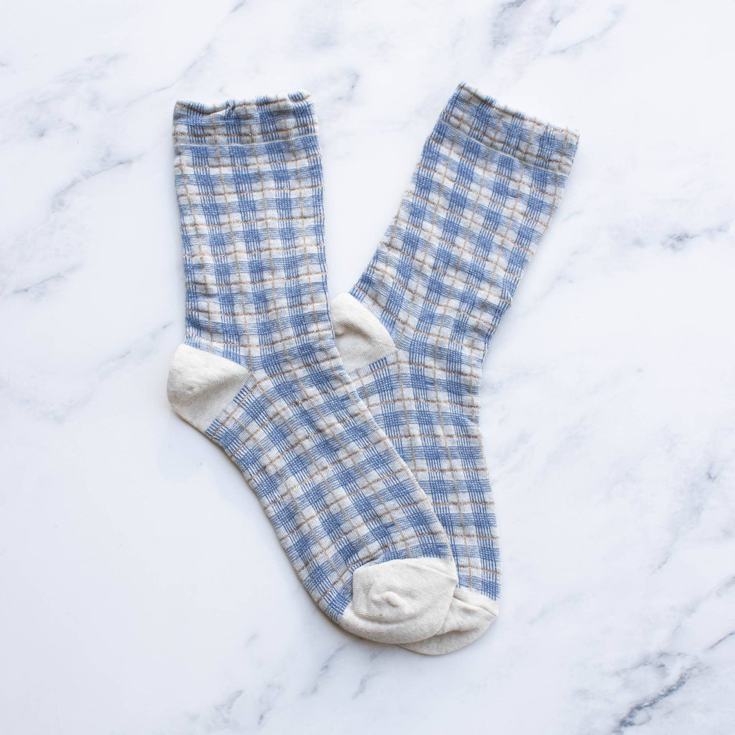 Women's Glitter Checkered Casual Socks