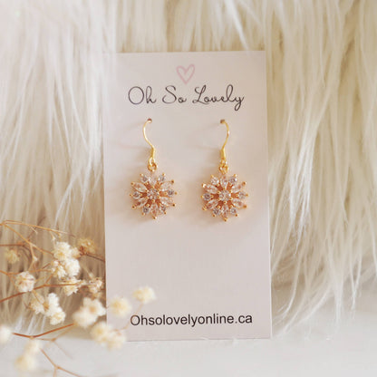 Flower Crystal Earrings