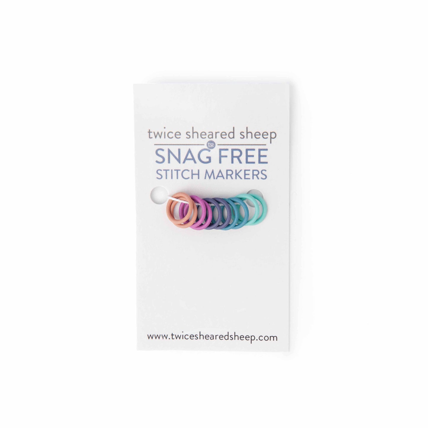 Simple Ring Stitch Markers - Rainbow
