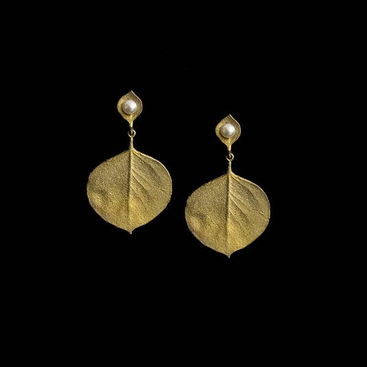 Eucalyptus Round Leaf Post Earrings