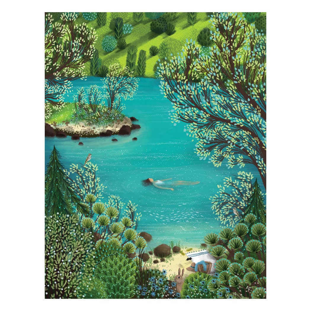 Serene Swimmer Birthday Card