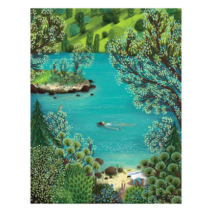 Serene Swimmer Birthday Card