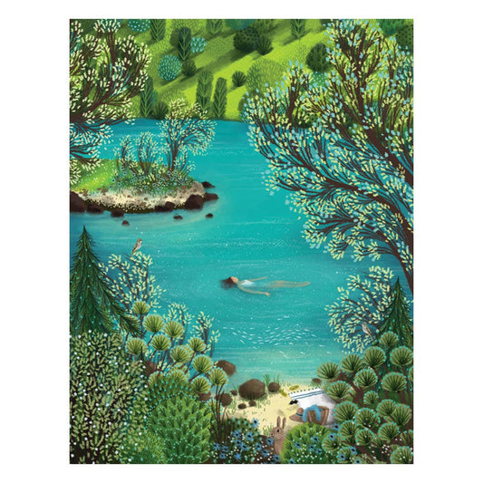 Serene Swimmer Birthday Card
