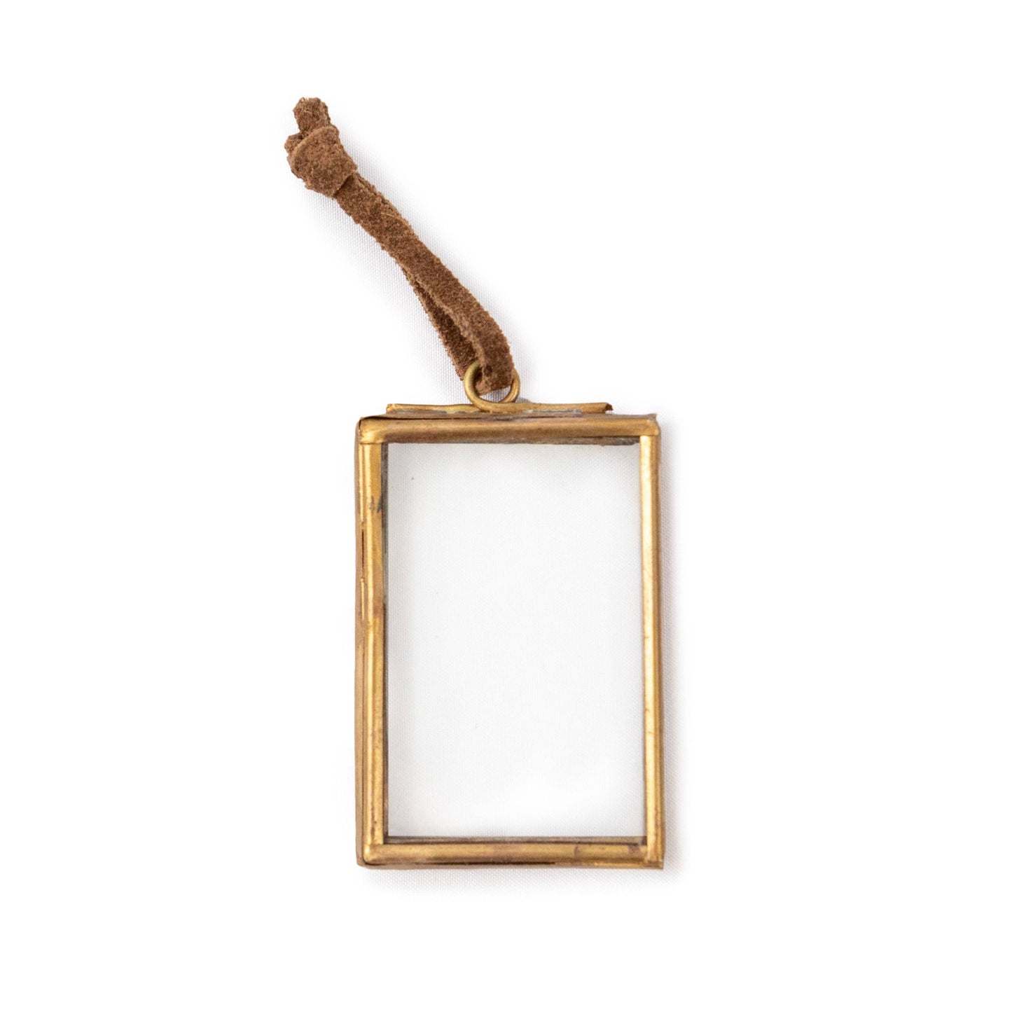 Small Ornament Frame with Brass Finish 1.5" x 2.5"